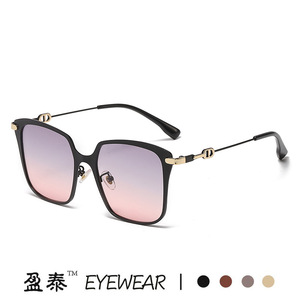 Eyewear Square Sunglasses <b>Pink</b> Metal <b>Frame</b> UV400 Unisex Fashion - Product Image 3