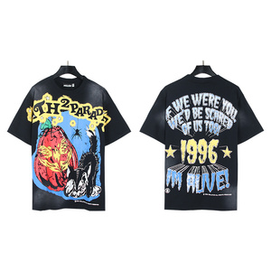 Áo thun nam nữ thời trang thường ngày tay ngắn 100% cotton 260 gram in hình ngôi sao địa ngục cổ điển đẹp kiểu dáng rộng cùng phong cách - Product Image 6