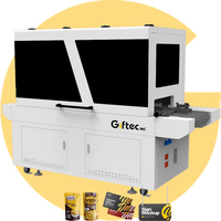 Giftec Enveloppe en plastique UV Sac de courrier Imprimante à passage unique Tête G6 Jet d'encre élevé Largeur 54mm Machines à un passage UV