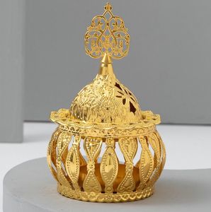 Luz hueca dorada, moda de lujo, <span class=keywords><strong>arabesco</strong></span>, resina hueca, artesanía, Decoración de mesa, estufa de aromaterapia - Product Image 5