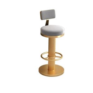 Novedad: Sillas de Barra de Bar de Lujo con Respaldo Acolchado Giratorio de Metal Dorado para Muebles de Hotel Modernos - Product Image 5