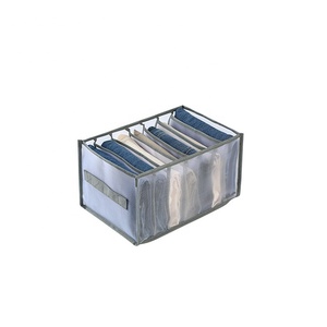 Wholesale Home <b>Clothes</b> Pants Storage <b>Box</b> Drawer Organizer Separation Mesh Jeans Bag - Product Image 6