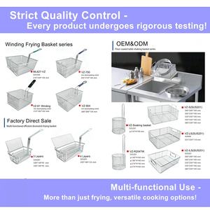 Panier de friteuse de cuisine professionnel en acier inoxydable Drainage rapide de l'huile <span class=keywords><strong>Grande</strong></span> <span class=keywords><strong>passoire</strong></span>/<span class=keywords><strong>passoire</strong></span> de qualité alimentaire Expert fabriqué - Product Image 6