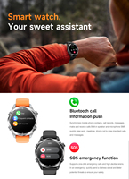 Reloj Deportivo Inteligente para Hombre HD300 con Linterna, Correa de Silicona, Resistente al Agua IP68, Frecuencia Cardíaca, Presión Arterial, Modos Deportivos
