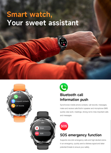 Montre connectée sportive pour <span class=keywords><strong>homme</strong></span> HD300 avec lampe torche, bracelet en gel de silice, étanche IP68, fréquence cardiaque, pression artérielle, modes sportifs - Product Image 6