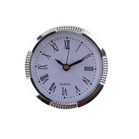 Insert de montre rétro 60 MM, lunette en plastique dorée argentée, cadran en PVC, aiguilles de montre en plastique, mouvement de montre M2188, chiffres arabes, bonne qualité