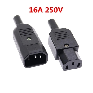 Conector de Cable recto IEC de <span class=keywords><strong>16A</strong></span> y 250V, conector de alimentación macho hembra, 3 pines, enchufe Industrial de CA - Product Image 2