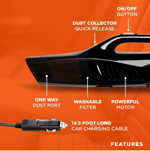 Aspirapolvere per Auto HF6601B Modello 2024, Potente Aspirazione 5 <span class=keywords><strong>KPA</strong></span>, Aspiratore Portatile per Auto - 12V DC 120 <span class=keywords><strong>Watt</strong></span> - Product Image 5