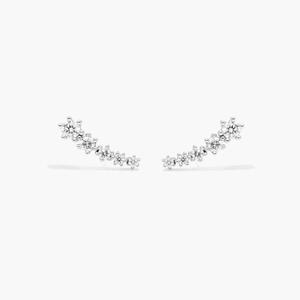 Sparkling Premium 925 Sterling Silver Moissanite Diamond Stud <b>Earrings</b> Luxury Bridal <b>Fine</b> Jewelry Wedding Anniversary Collection - Product Image 1