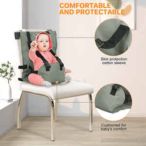 BPA-free Portátil Pano Viagem Arnês Assento Bebê Cadeira Alta Tecido Toddle Booster Seat Fralda <span class=keywords><strong>Bag</strong></span> Com Alças Ajustáveis - Product Image 4