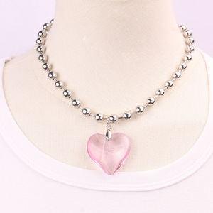 Collar con Colgante de Corazón, Cristal y Diamantes de Imitación, para Uso Diario de Mujeres, Origen Yiwu XI-X584 - Product Image 4