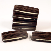 Biscuits sandwich classiques à la noix de coco, semi-durs, sans sucre, emballage en boîte/sac