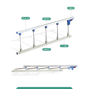 Barandilla de Aleación de Aluminio Plegable de 35 Pulgadas para Camas de Enfermería, Mobiliario Hospitalario - Product Image 2