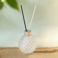 Flacon diffuseur de parfum en verre rond vide de 100 ml et 200 ml avec bouchon à vis, 100 pièces, estampage à chaud de luxe