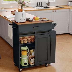 Cross-border multifunctional kitchen island, home-use simple large-capacity <b>sideboard</b>, movable high-end delivery cart - Product Image 1