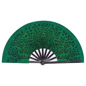Éventail pliant en bambou de grande taille, en tissu, style Kung Fu chinois, pour rave, vente en gros, usine de Shenzhen - Product Image 5