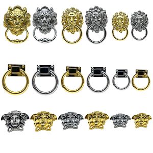 Poignée de tiroir en alliage de zinc en forme de tête de lion, style européen, finition or et argent, quincaillerie de meubles - Product Image 5