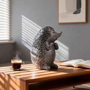 Kerstfiguurtje voor buiten, van hars, met de hand beschilderd, artistiek tuinornament - Product Image 3