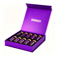 Boîte d'emballage personnalisée en carton rigide biodégradable pour flacon de peptide de 10 ml avec fermeture magnétique pour cosmétiques, vernis à ongles, huile