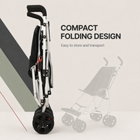 Poussette bébé 3 en 1 pliable, poussette pour enfants ayant des besoins spéciaux, poussette légère pour enfants plus âgés, fauteuil roulant avec harnais de sécurité
