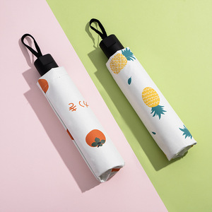 Custom Logo Pineapple Print Sun Umbrella White Canopy with Yellow Fruit and Blue Green Leaves for <strong>Beach</strong> Outdoor Promotions - Product Image 6