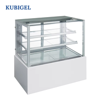 Réfrigérateur commercial KUBIGEL KBS903V-M à température unique, en verre et acier inoxydable, avec refroidissement par air et bar automatique