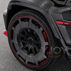 Jantes en aluminium forgé 2 pièces, motif carbone noir, 18-24 pouces, 5x112 CB66.5 pour <span class=keywords><strong>Brabus</strong></span> Classe S G W463 GLS <span class=keywords><strong>G900</strong></span> GLS800 - Product Image 4