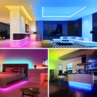 Bande LED RGBIC COB à contrôle WiFi via application, synchronisation musicale, compatible Alexa Google Home, Dream Color WS2811 12V 24V, éclairage intelligent pour la maison