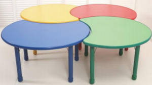 Ensemble de chaises et de tables en plastique pour enfants à hauteur réglable en forme de lune pour les meubles de l'école maternelle Bureau pour enfants de maternelle - Product Image 5