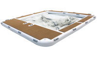 Piscine flottante modulaire portable pour la mer ouverte avec filet en maille de qualité marine pour yacht, plage, lac, piscine gonflable pour la baignade en mer