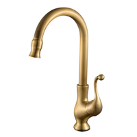 Robinet de cuisine en alliage de zinc chromé antique, design moderne, mitigeur chaud/froid pour évier, vente en gros