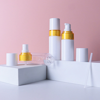 Bouteille pompe en plastique PET OEM 50/100 ml pour lotion, flacon pulvérisateur, vaporisateur de beauté, distributeur de sérum pour soins de la peau, flacon liquide, crème pour le visage