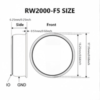 RW2000 1-Wire Contact iButton, 64-Bit ROM-Speicherchip (nur lesen), einmalig beschreibbarer Sicherheitstoken für zuverlässigen Türzugang und Identifizierung