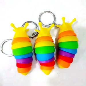 Fabricants Jincan Vente en gros 8 cm Caterpillar Porte-clés Puzzle Couleur Jouets Joli Pendentif Jouets - Product Image 5