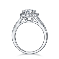 Usine chinoise, magnifique bague en moissanite de 4 carats, design de créateur, bague de fiançailles en moissanite 925, bagues en diamant pour la Saint-Valentin