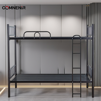 Lit mezzanine en métal queen size de haute qualité avec escalier Mobilier d'école et d'auberge à guichet unique Lits superposés pour dortoirs pour adultes pour chambre à coucher