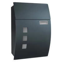 Boîte aux lettres murale extérieure en acier galvanisé, antirouille, antivol, durable, étanche, avec revêtement en poudre