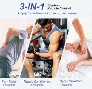 Unidad inalámbrica TENS EMS: masajeador de cuello recargable para fisioterapia - Product Image 6