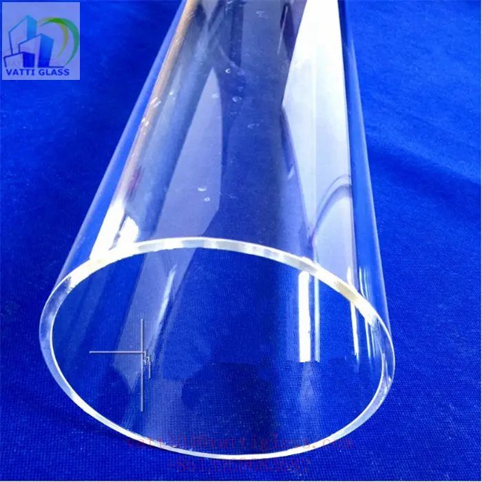 Tubo Cilíndrico de vidrio Vatti Pyrex, tubo de vidrio de borosilicato pulido transparente con alta calidad