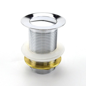 Vente directe d'usine Or brossé Bouton <span class=keywords><strong>poussoir</strong></span> Click Clack Plug Bassin de <span class=keywords><strong>bain</strong></span> sans fente Évier à déchets Pop Up - Product Image 3