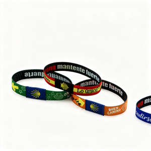 JXSEW1003 Tough Polyester Elastic Wristbands Custom Graphics Adjustable Comfortable for Intense Workouts Promotional Product