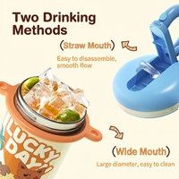 Bouteille isotherme portable en acier inoxydable 304 de 600 ml pour enfants, motif dessin animé Kawaii, sans BPA, maintien thermique 12-24h
