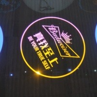 Yoijoys Décoration murale intérieure LED IP67 Éclairage publicitaire étanche pour porte Panneau d'affichage personnalisé Projecteur Gobo Projection