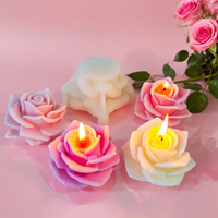 Moule à gâteau en silicone en forme de rose, qualité alimentaire, antiadhésif, pour pâtisserie, DIY, fondant, chocolat, décoration de desserts, cadeau créatif pour la Saint-Valentin