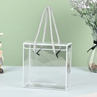 Boîte carrée transparente en PET, boîte en plastique pour cadeaux, bouquet de fleurs, boîte en PP, boîte transparente pour gâteaux et desserts