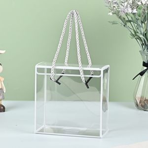 Caixa Transparente Quadrada de <span class=keywords><strong>PET</strong></span> para Presentes, Bouquet de Flores, Caixa de PP para Bolos e Doces, Caixa de Presente Transparente - Product Image 5
