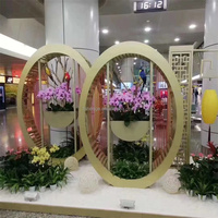 Vas bunga dan tanaman, vas berkebun Dekorasi Rumah, pot bunga baja luar ruangan besar mewah Modern