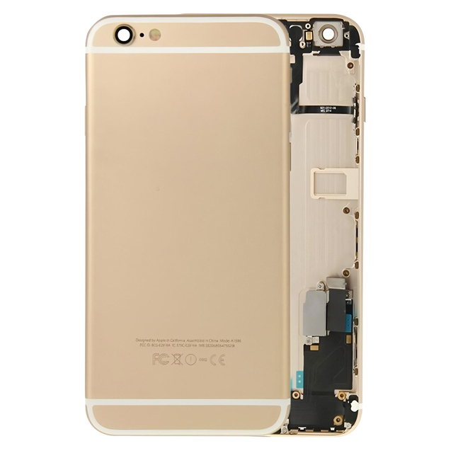 Mobile Phone 6P Battery Back Cover Door Assembly with Sim Card Tray Power Button for iPhone 6 Plus Replacement