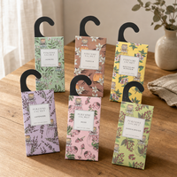 Sachets désodorisants parfumés à la rose et à la lavande pour placard et salon, avec crochet