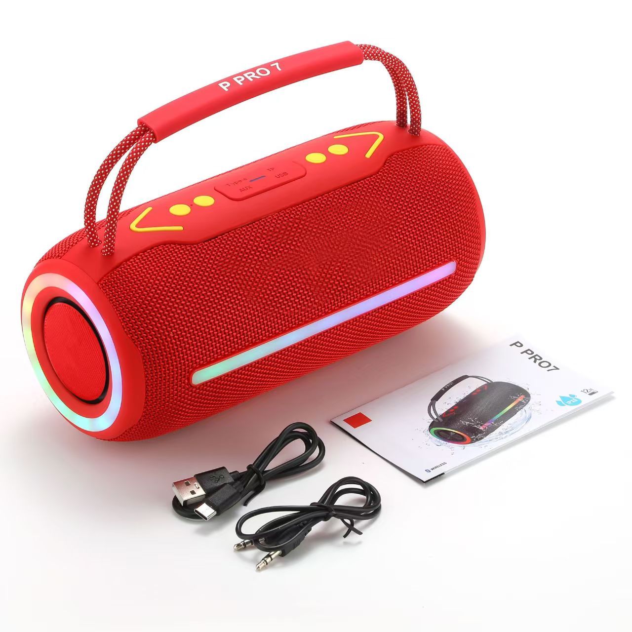 2026 Hot Selling PRO7 Portable Wireless Speaker Dual Outdoor Subwoofers with Colorful Lights · image 5